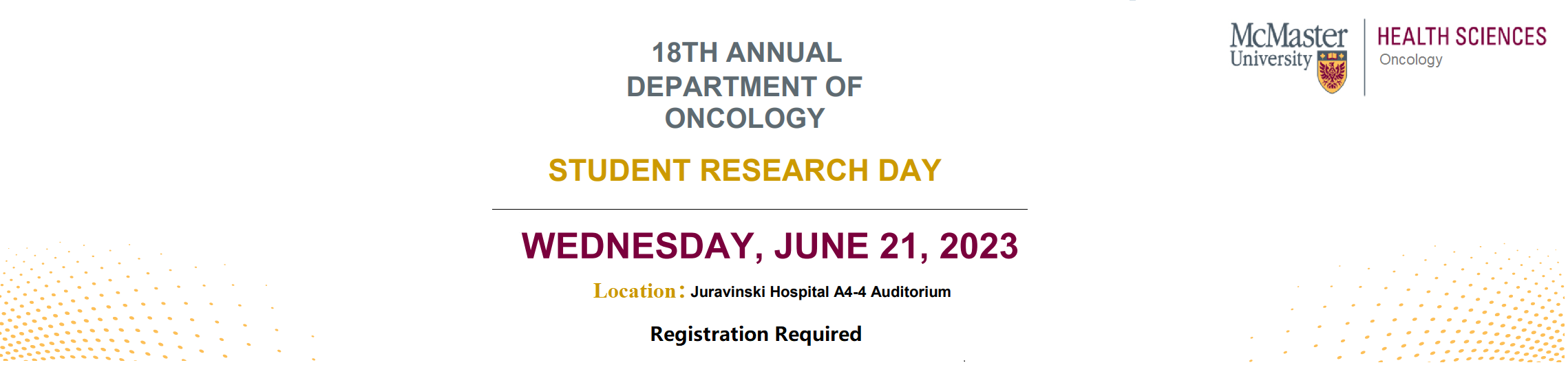 Department of Oncology Student Research Day 2023