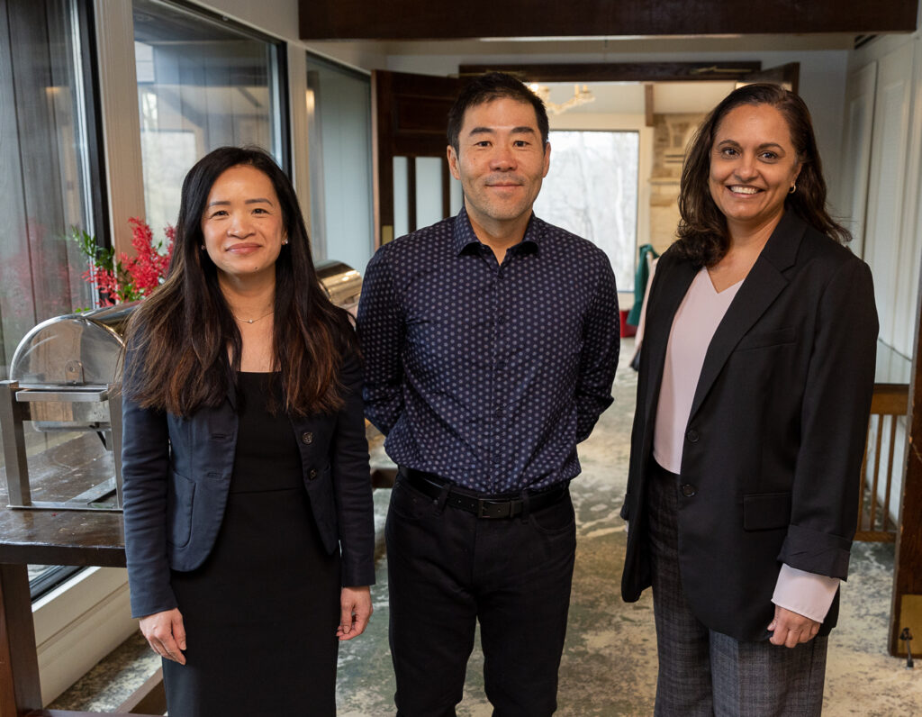 Thi Ho, Joe Kim and Bindi Dhesy at the Department of Oncology Annual Education Retreat at the Ancaster Mill.