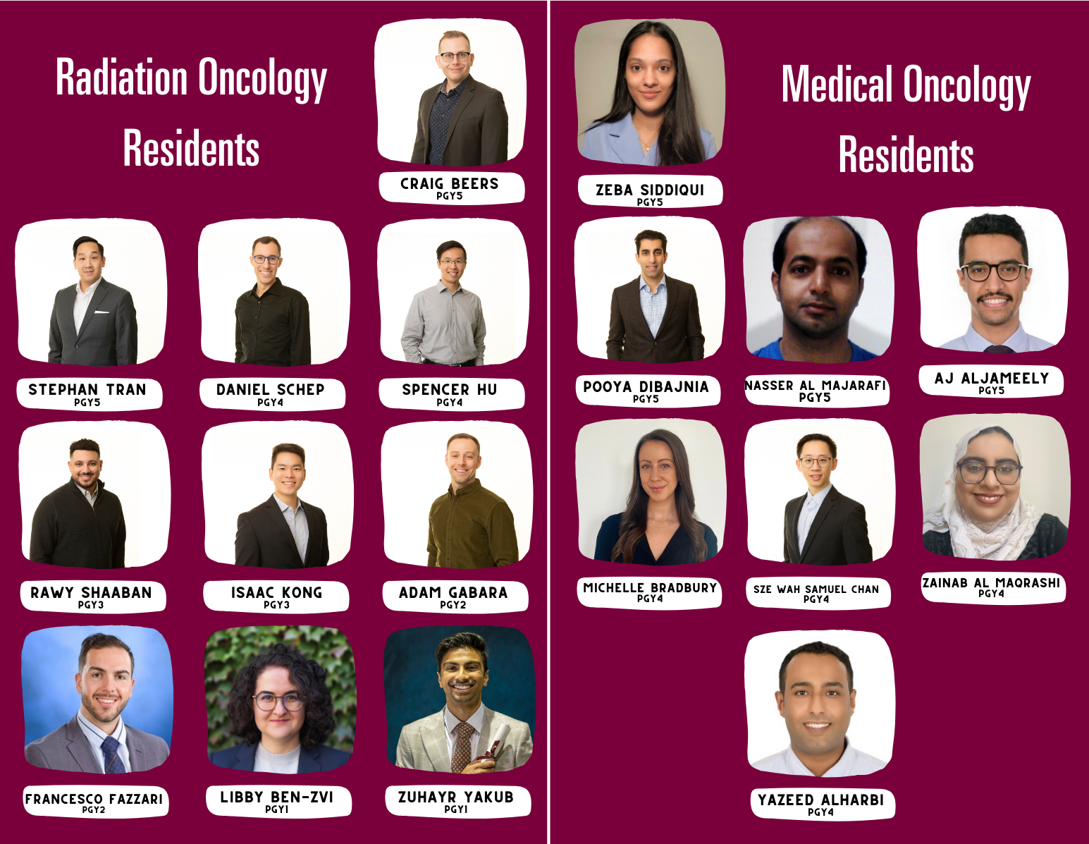 Oncology Resident Photos 2024